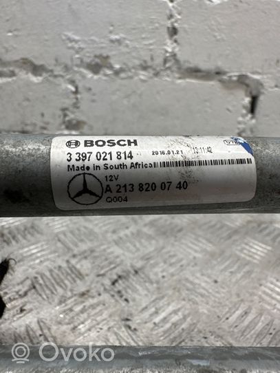 Mercedes-Benz E W213 Tringlerie et moteur d'essuie-glace avant A2138200740