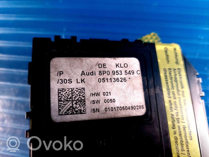 Audi A3 S3 A3 Sportback 8P Vairo stiprintuvo valdymo blokas 8P0953549