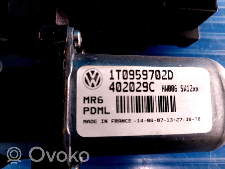 Volkswagen Cross Touran I Silniczek podnośnika szyby drzwi przednich 1T0959702D