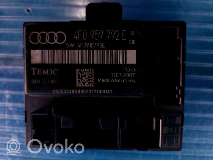 Audi A6 S6 C7 4G Centralina/modulo portiere 4F0959792E