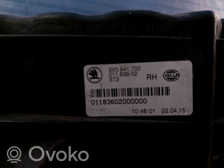 Skoda Superb B8 (3V) Światło przeciwmgłowe przednie 3V0941700