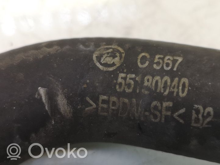 Fiat Idea Moottorin vesijäähdytyksen putki/letku 55180040