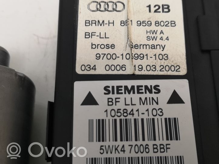 Audi A4 S4 B7 8E 8H Priekinis varikliukas langų pakėlėjo 8E1959802B