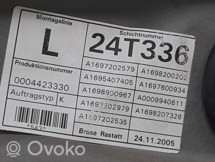 Mercedes-Benz B W245 Elektryczny podnośnik szyby drzwi przednich A1697202979