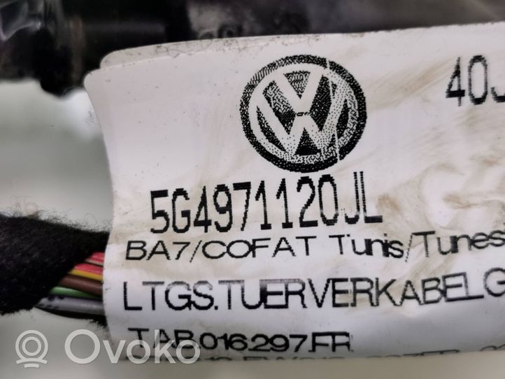Volkswagen Golf VII Faisceau de câblage de porte avant 5G4971120JL