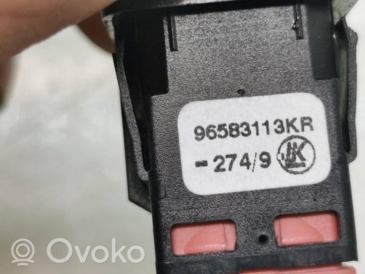 Citroen Berlingo Hazard light switch 96583113KR