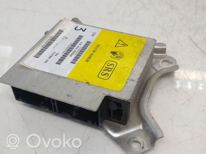 Toyota Aygo AB10 Oro pagalvių valdymo blokas 891700H030