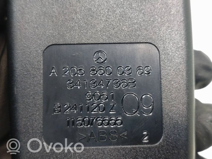 Mercedes-Benz EQC Takaistuimen turvavyön solki A2058600369