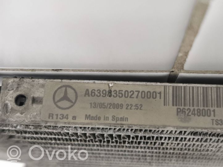 Mercedes-Benz Vito Viano W639 Radiateur condenseur de climatisation A6398350270001