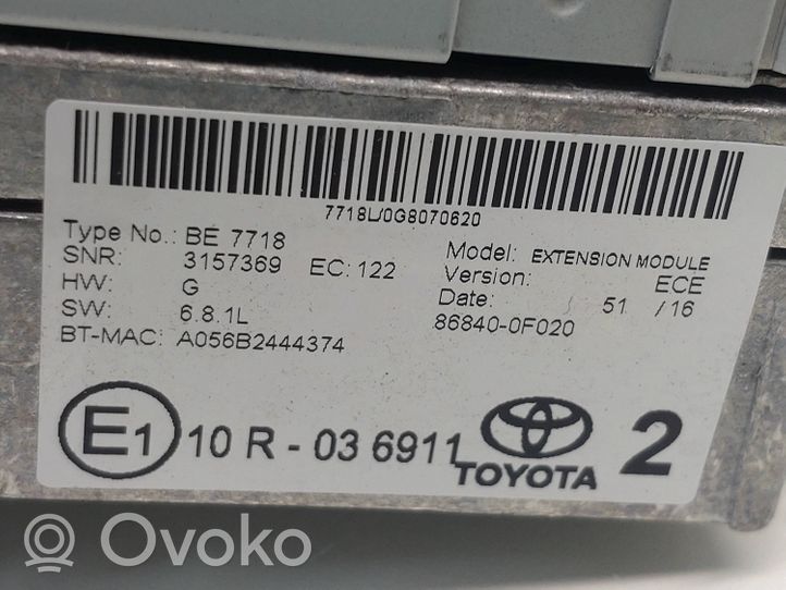 Toyota Auris E180 Unité principale radio / CD / DVD / GPS 8614002400