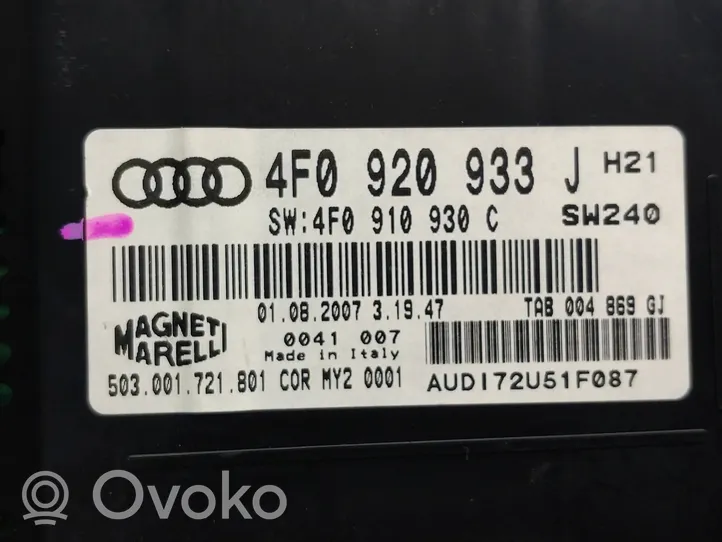 Audi A6 Allroad C6 Spidometras (prietaisų skydelis) 4F0920933J