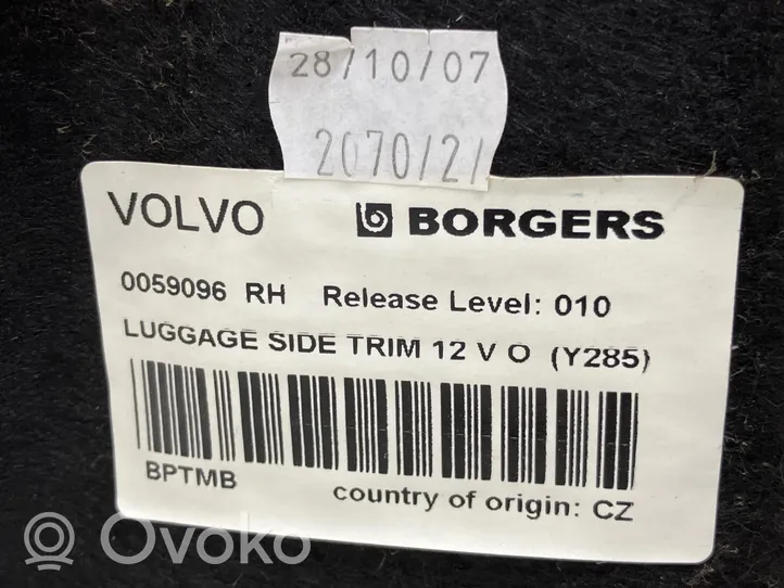 Volvo XC70 Apatinis, bagažinės šono, apdailos skydas 39882908