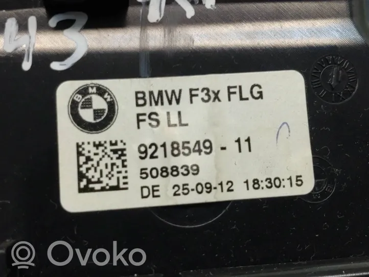 BMW 3 F30 F35 F31 Garniture, panneau de grille d'aération latérale 9218549