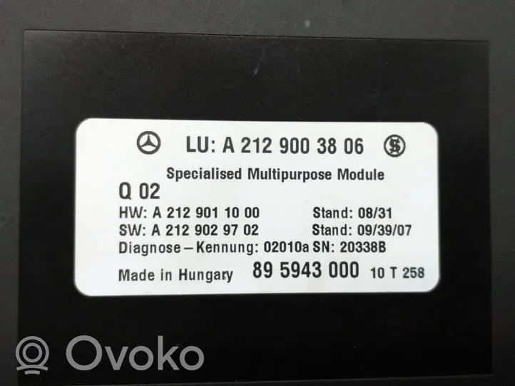 Mercedes-Benz E W212 Mukavuusmoduuli A2129003806