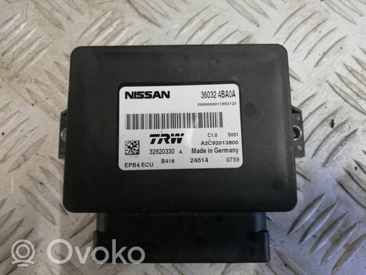 Nissan Qashqai Modulo di controllo del freno a mano 360324BA0A