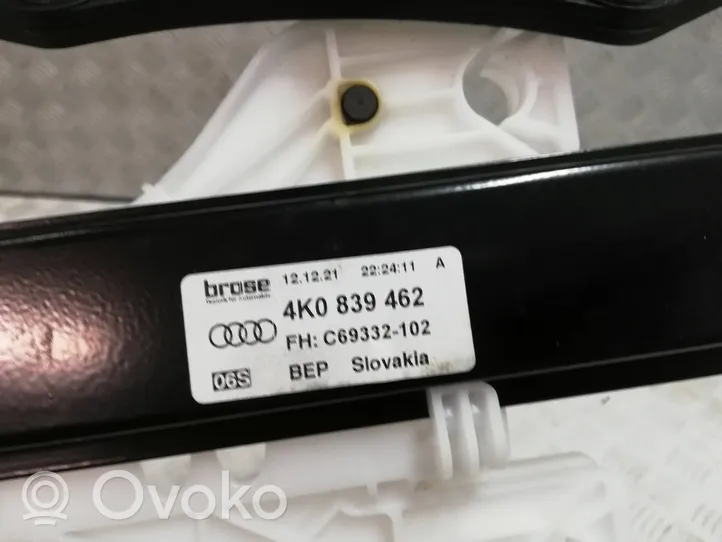 Audi A6 S6 C8 4K Etuikkunan nostomekanismi ilman moottoria 4K0839462