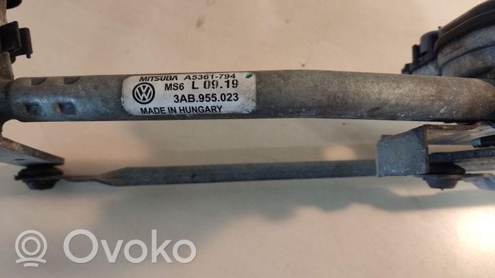 Volkswagen PASSAT B7 Tiranti e motorino del tergicristallo anteriore 3AB955023