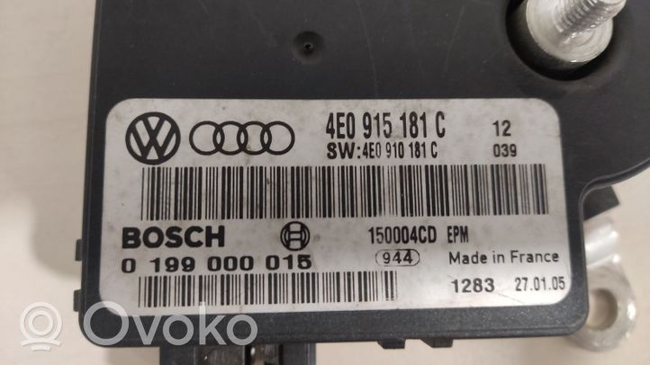 Audi A8 S8 D3 4E Module de contrôle de batterie 4E0915181C