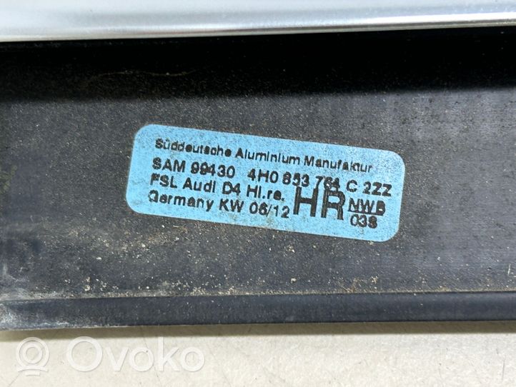 Audi A8 S8 D4 4H Moulures des vitres de la porte arrière 4H0853764C