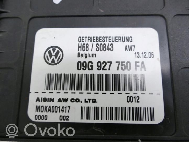 Volkswagen Golf V Module de contrôle de boîte de vitesses ECU 09G927750FA