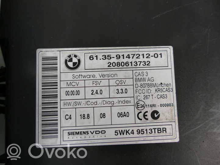 BMW 1 E81 E87 Kit calculateur ECU et verrouillage 