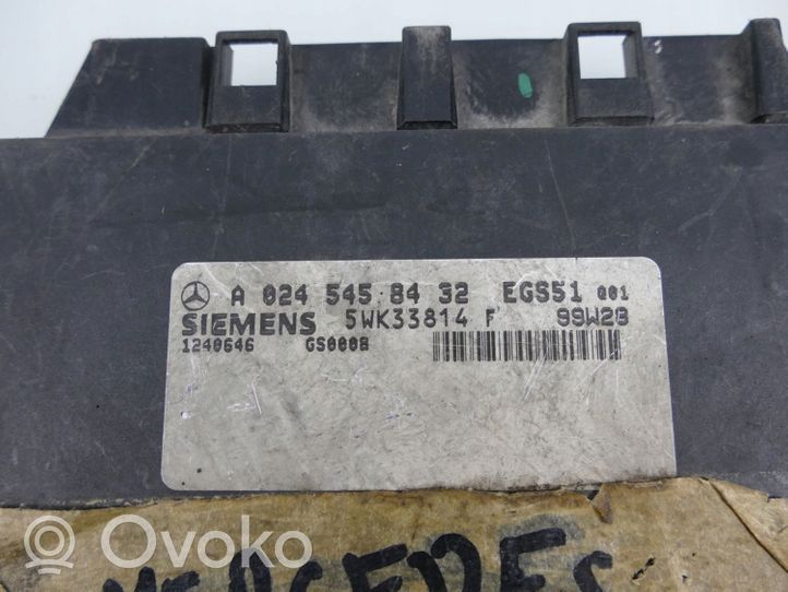 Mercedes-Benz E W210 Module de contrôle de boîte de vitesses ECU A0245458432