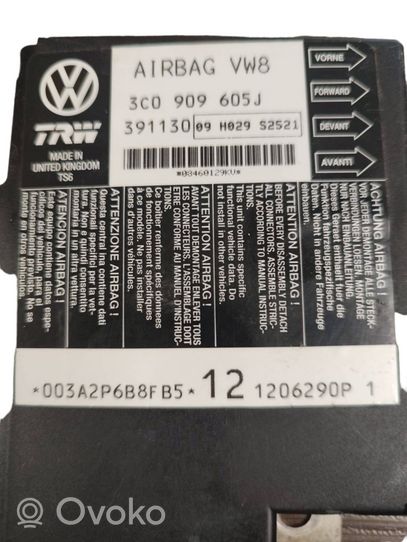 Volkswagen PASSAT B6 Oro pagalvių valdymo blokas 3C0909605J