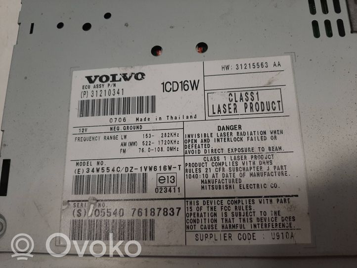 Volvo V50 Unità principale autoradio/CD/DVD/GPS 31210341