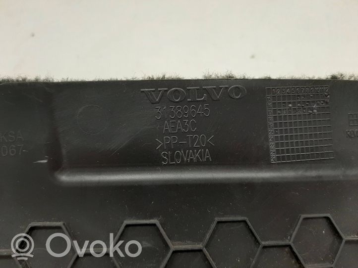 Volvo S90, V90 Osłona tylna tunelu środkowego 31389645