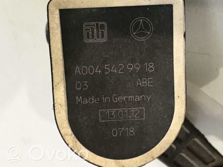 Mercedes-Benz C W204 Czujnik poziomowania tylnego zawieszenia pneumatycznego A004549918
