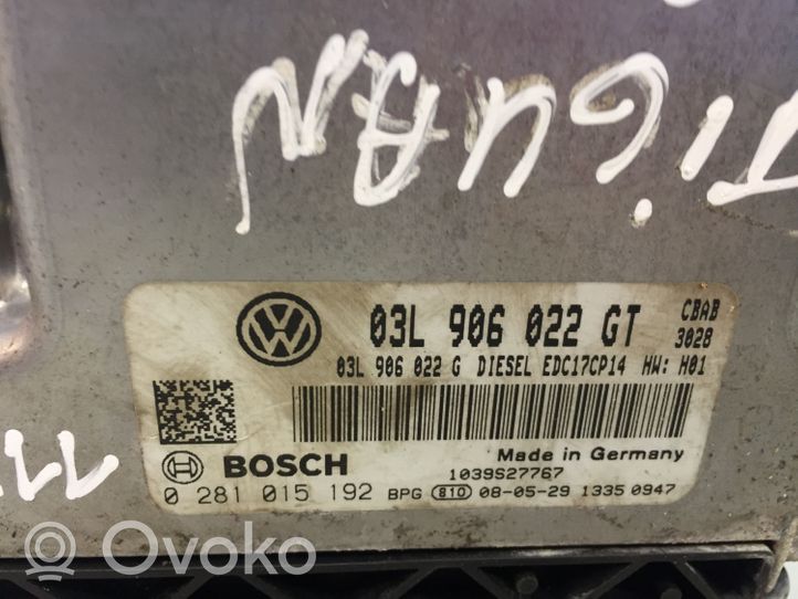 Volkswagen Tiguan Calculateur moteur ECU 03L906022GT