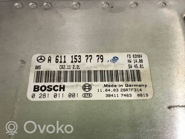 Mercedes-Benz C W203 Sterownik / Moduł ECU A6111537779