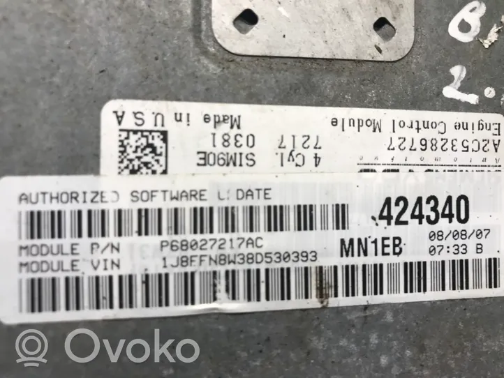 Jeep Patriot Calculateur moteur ECU A2C53286727