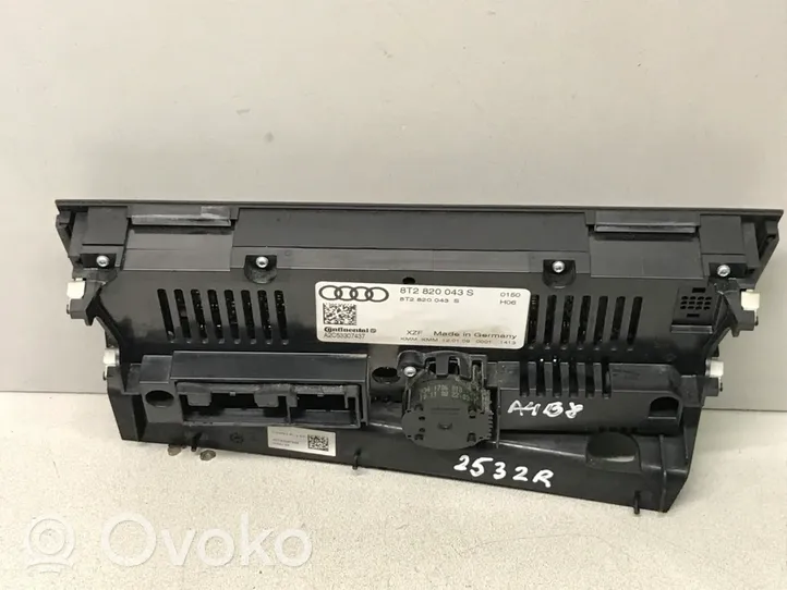 Audi A4 S4 B8 8K Gaisa kondicioniera / klimata kontroles / salona apsildes vadības bloks (salonā) 8T2820043S