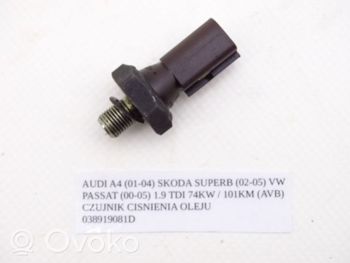 Volkswagen PASSAT B5.5 Sensore di pressione dell’olio 038919081D