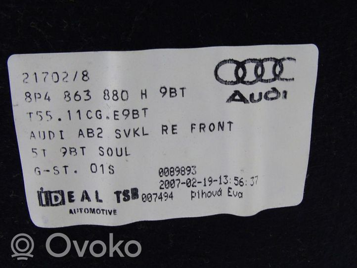 Audi A3 S3 8P Rivestimento pannello laterale del bagagliaio/baule 8P4863880H