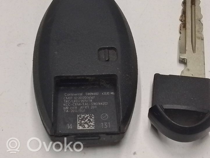 Nissan Qashqai Chiave/comando di accensione S180144202