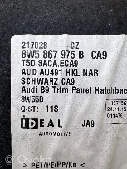 Audi A4 S4 B9 Verkleidung Heckklappe Kofferraumdeckel 8W5867975B