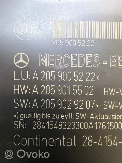 Mercedes-Benz C W205 Sēdekļa vadības modulis A2059005222