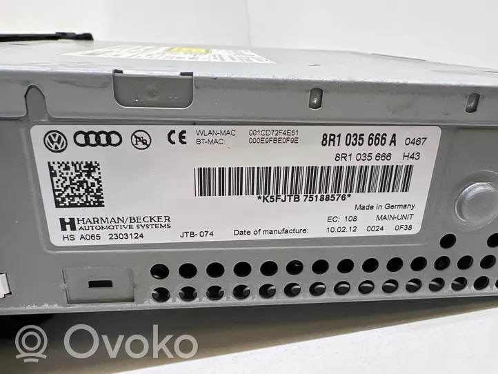 Audi A5 8T 8F Radija/ CD/DVD grotuvas/ navigacija 8R1035666A