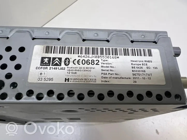 Peugeot 3008 I Radio/CD/DVD/GPS-pääyksikkö 96751717XT