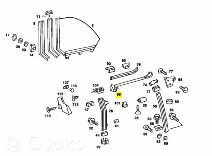 Mercedes-Benz S C217 Joint de fenêtre de porte avant coupé UDSzBTyC123