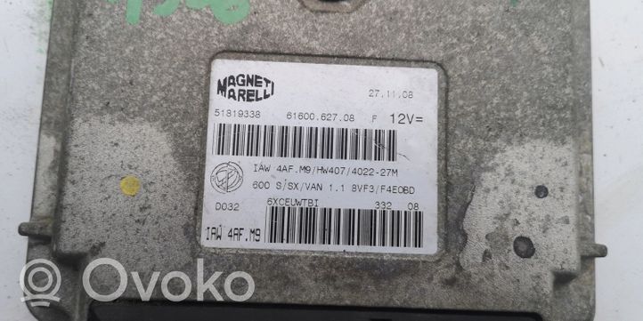 Fiat Seicento/600 Komputer / Sterownik ECU i komplet kluczy 51819338