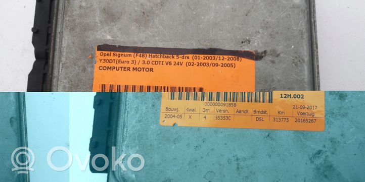 Opel Signum Komputer / Sterownik ECU i komplet kluczy 24452707--