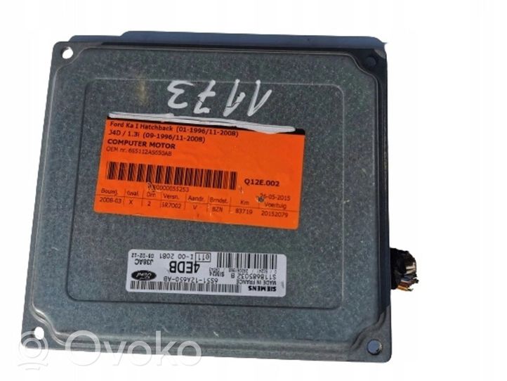 Ford Ka Kit centralina motore ECU e serratura 6S51-12A650-AB