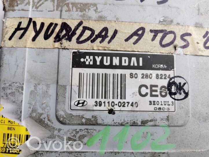 Hyundai Atos Classic Komputer / Sterownik ECU i komplet kluczy 39110-02740