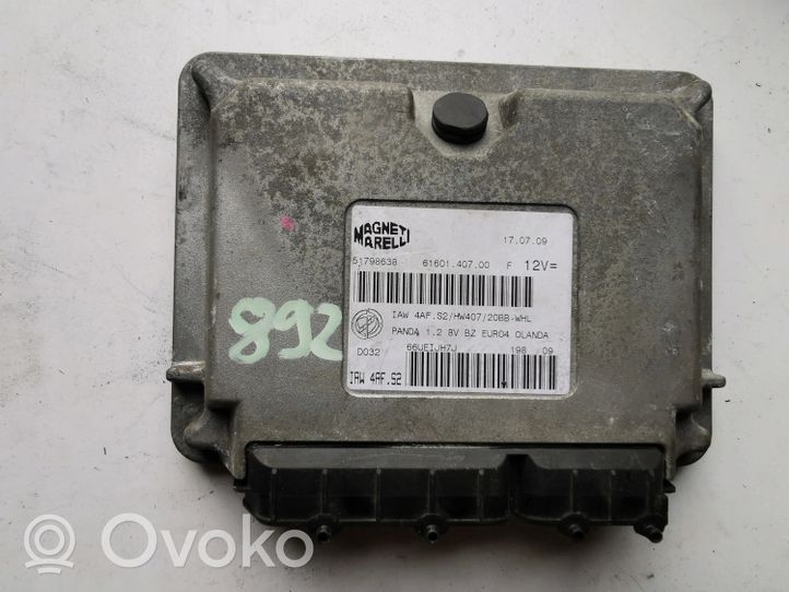 Fiat Panda 141 Juego de cerradura y set ECU del motor 51798638-