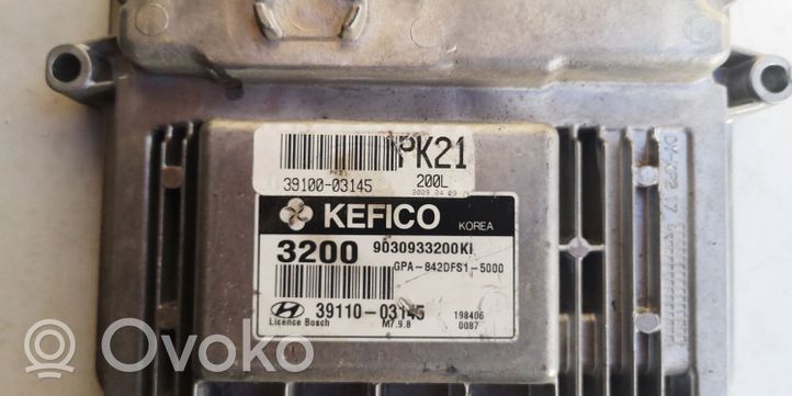 Hyundai i10 Kit calculateur ECU et verrouillage 39100-03145