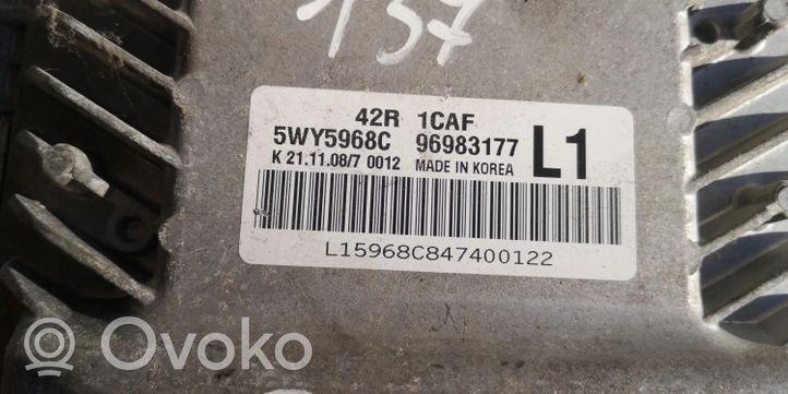 Chevrolet Aveo Moottorinohjausyksikön sarja ja lukkosarja 5WY5968C