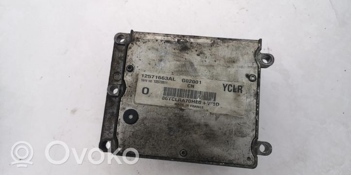 Opel Vectra A Komputer / Sterownik ECU i komplet kluczy 12571663AL